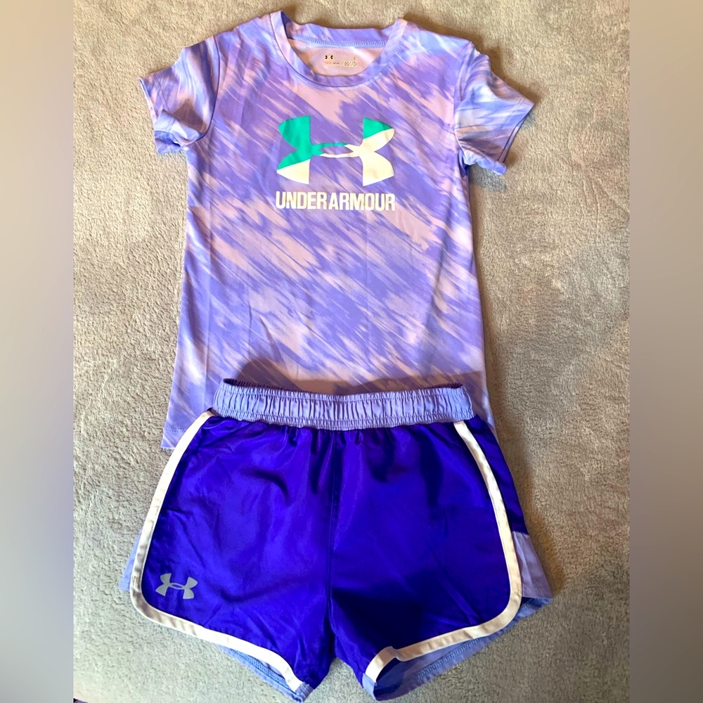Under Armour girls matching set. Size 6